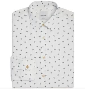 Paul Smith Cassette Tape Print Shirt Made in Italy 17.5